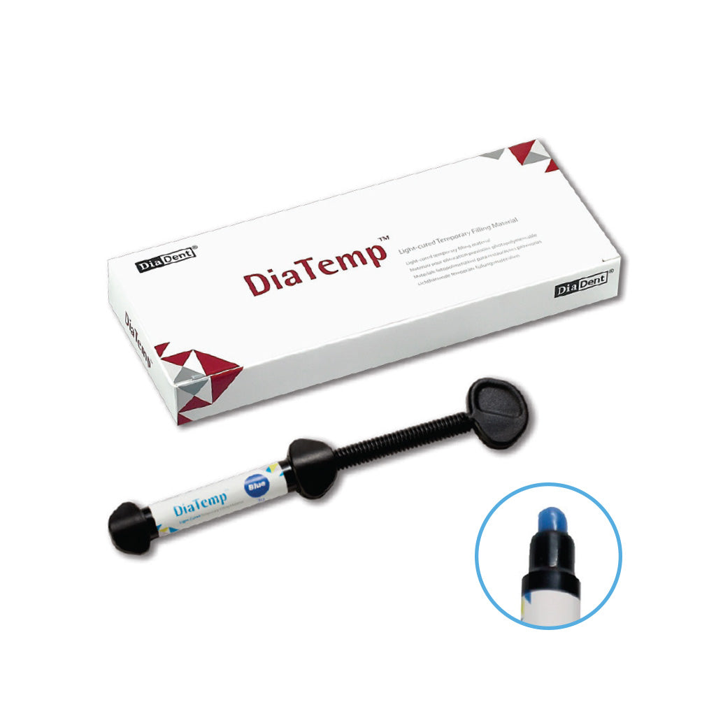 DiaDent DiaTemp­ Visible Light Cured Temporary Restorative Material Blue 3x3g