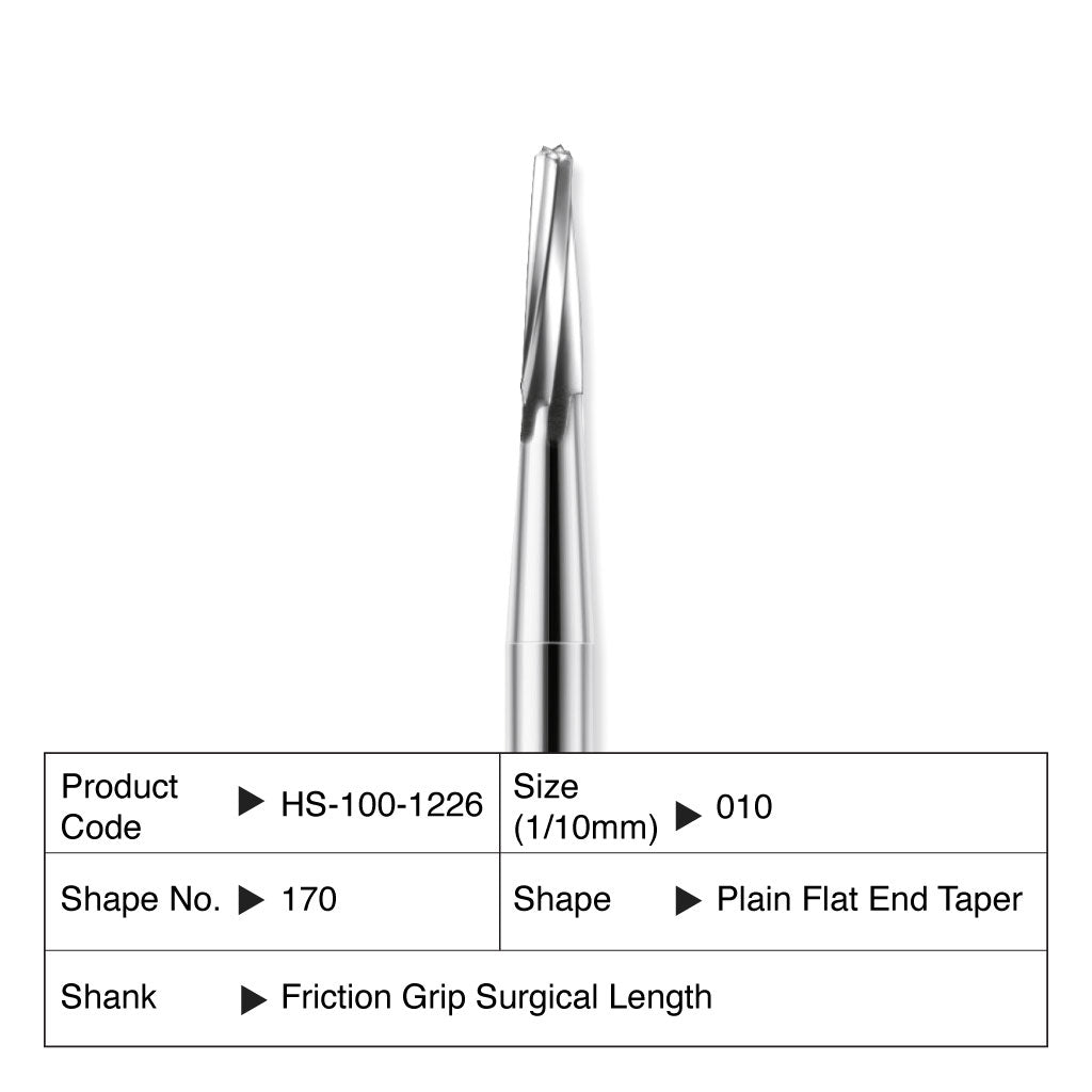 HS Carbide Bur Surgical Friction Grip Surgical Length 170 5/Pack