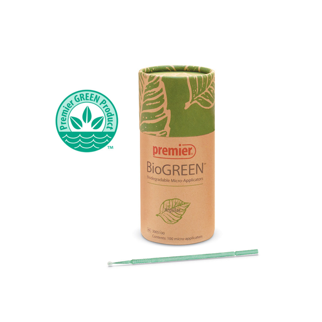 Premier BiOGREEN™ Biodegradable Micro-Applicators Regular Green 100's/pack