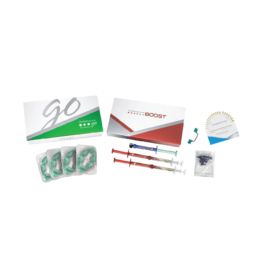 Ultradent Dual Whitening Kit - 1 x Opalescence Boost PF 40% + 1 x Go 15% Mini kit(4upper,4lower trays)