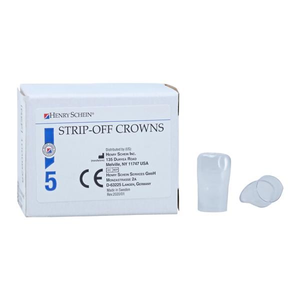 Strip Off Crown Form Size 234 Replacement Crowns Upper Left Cuspid Anterior 5/Bx
