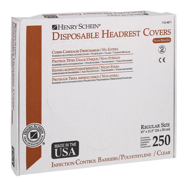 HS Headrest Covers 11.5"x10" Clear 250/Bx