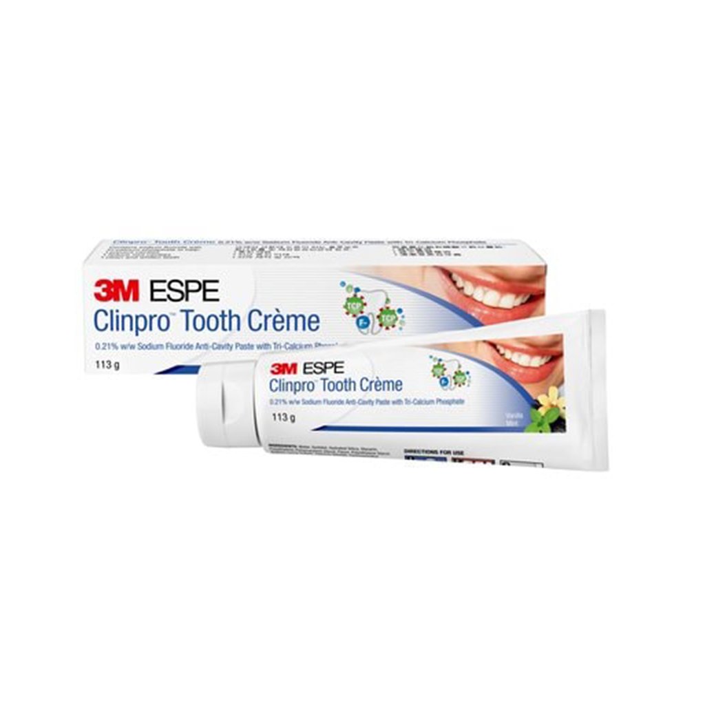 3M Clinpro Tooth Creme 0.21% w/w Sodium Fluoride Anti-Cavity Pate Vanilla Mint 113g/Tube
