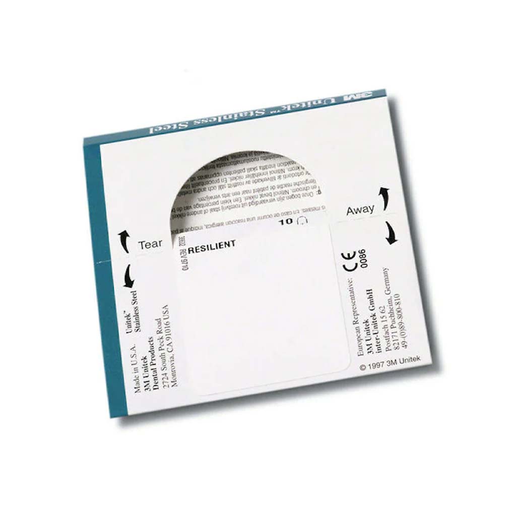 3M Permachrome Resilient Stainless Steel OrthoForm III Ovoid Archwire, Lower .016x.016", 10 pcs/pack