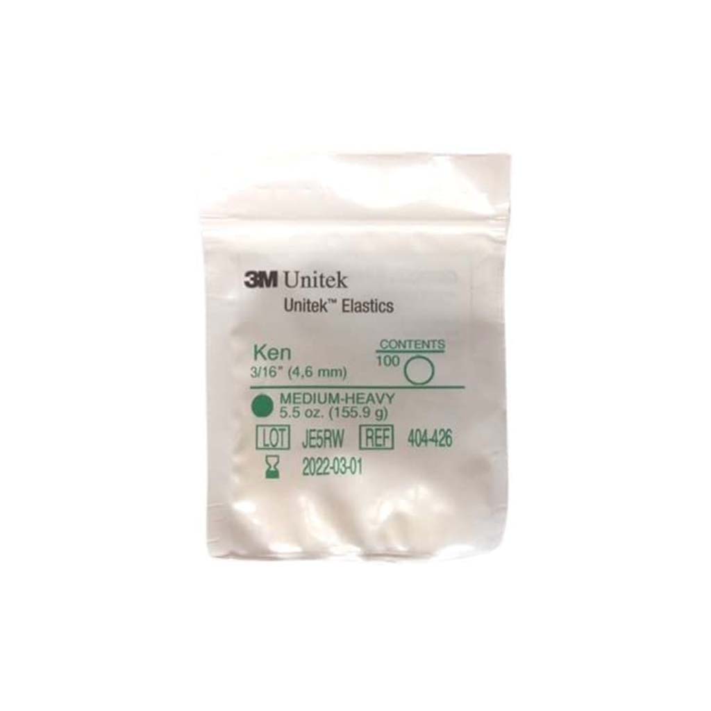 [WINTER] 3M Unitek Latex Intraoral Elastics-Ken, 3/16&quot;, 5.5oz Medium-Heavy, 30x100Pcs/Pack