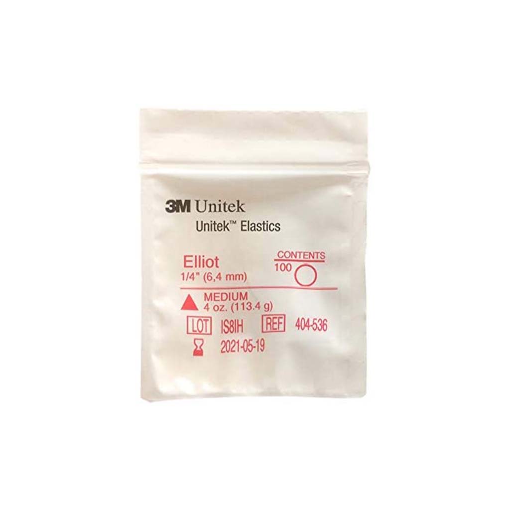 [WINTER] 3M Unitek Latex Intraoral Elastics-Elliot, 1/4&quot;, 4oz Medium, 30x100Pcs/Pack