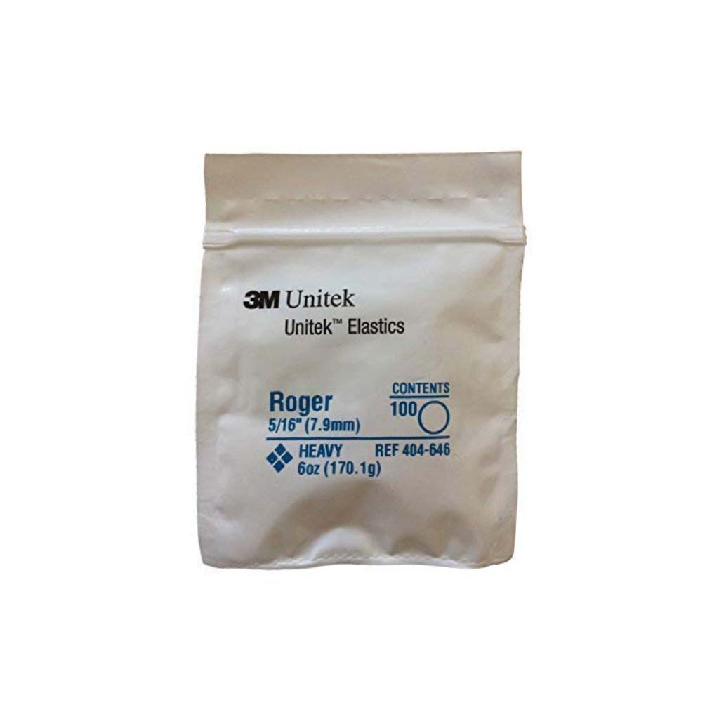 [WINTER] 3M Unitek Latex Intraoral Elastics-Roger, 5/16&quot;, 6oz Heavy, 30x100Pcs/Pack