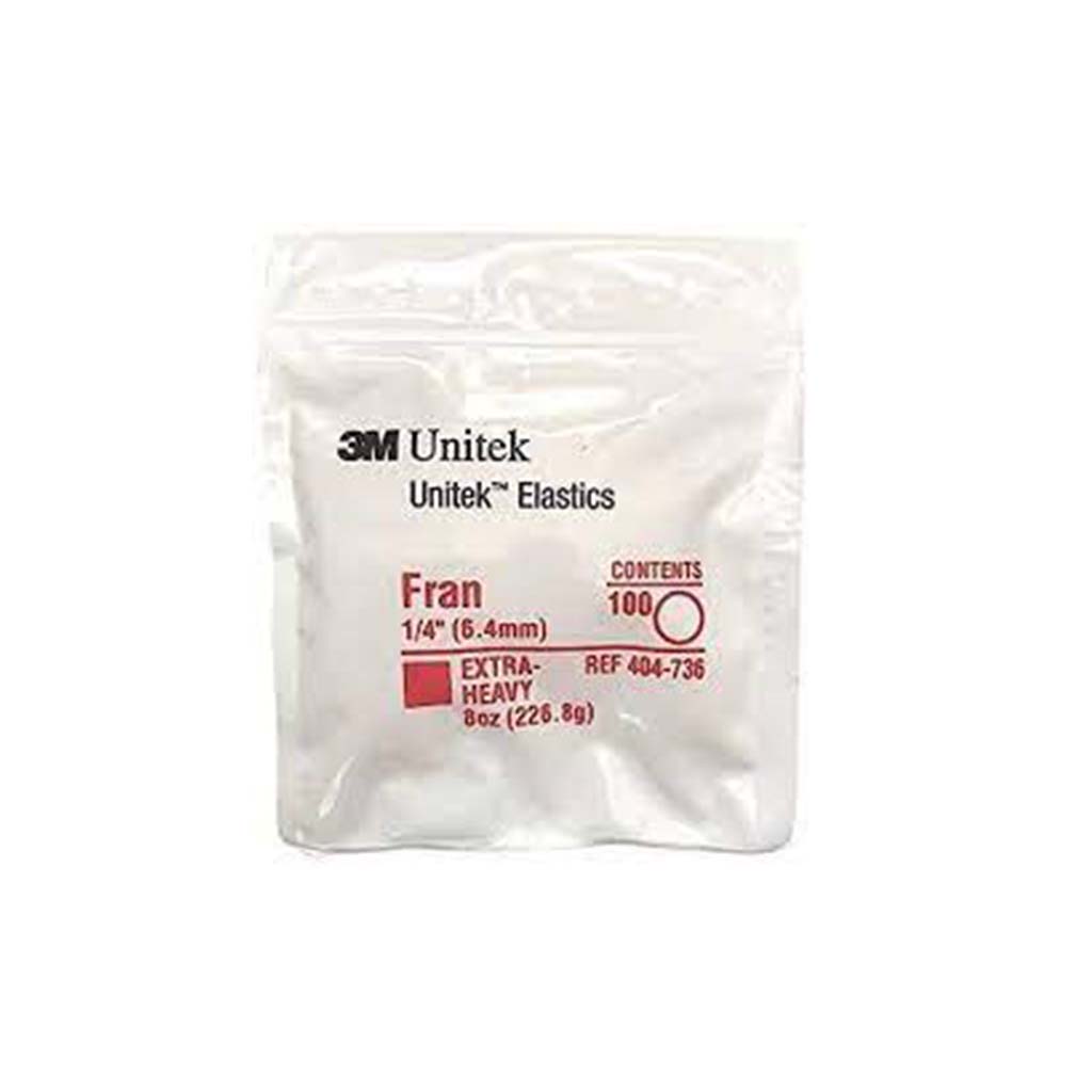 [WINTER] 3M Unitek Latex Intraoral Elastics-Fran, 1/4&quot;, 8oz Extra-Heavy, 30x100Pcs/Pack