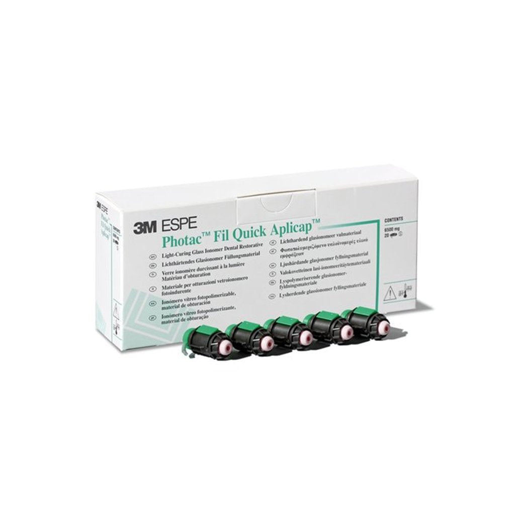 [3MQ4] 3M ESPE Photac Fil Quick Aplicap Light-Cured Glass Ionomer Restorative A2 Capsules Refill 50/Box