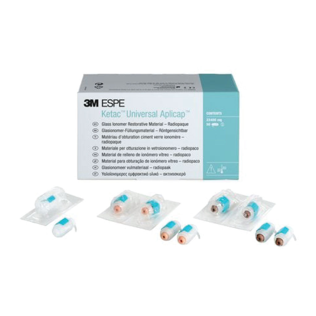 [3MCS] 3M ESPE Ketac Universal Aplicap Glass Ionomer Restorative Assorted Shade Refills White A2 A3 50 x Capsules