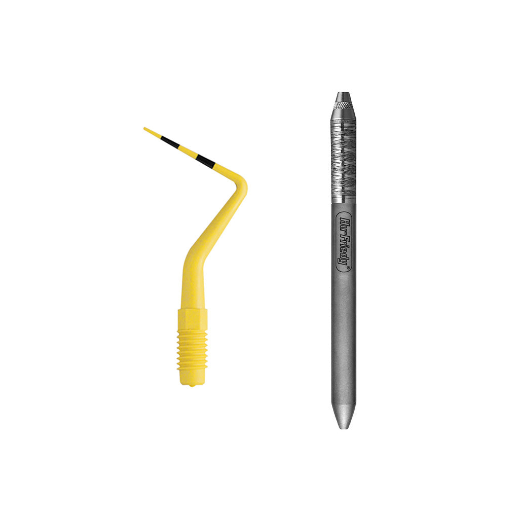 Hu-Friedy 12 Colorvue Probe Kit 2 Handles & 12 tips #6 Satin Steel