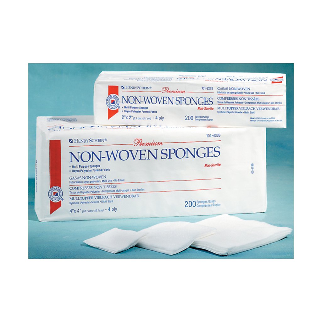 [WINTER] HS Sponge Non-Woven Premium Gauze 4x4&quot; 4 Ply Non-Sterile 200/Pack