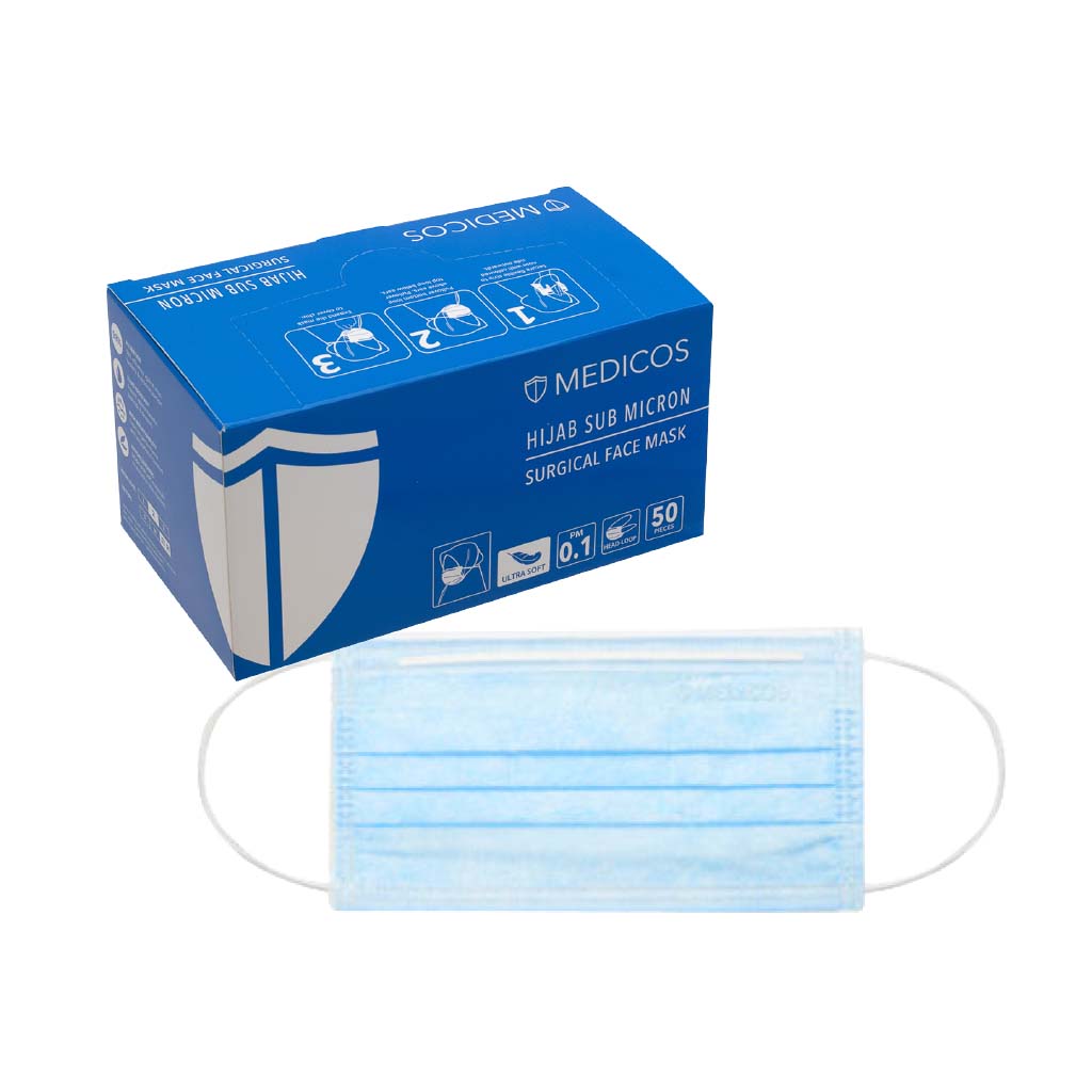 Medicos Surgical Face Mask Blue 50/Box