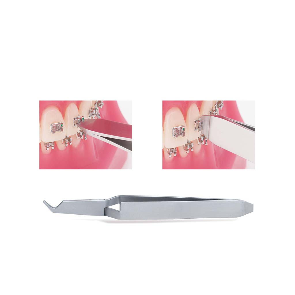 Ortho Technology Direct Bond Tweezer W/Bracket Aligner Each