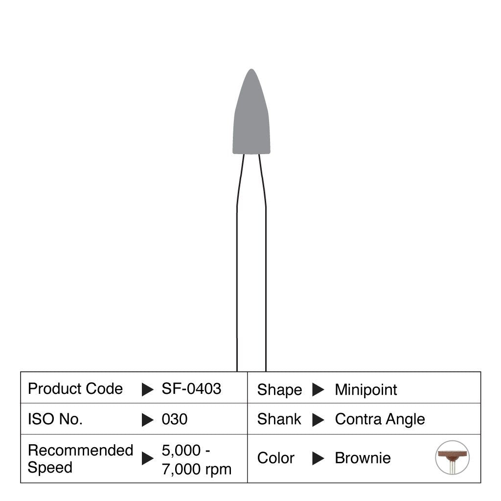 Shofu Brownie Silicone Minipoint CA #0403 12/Box