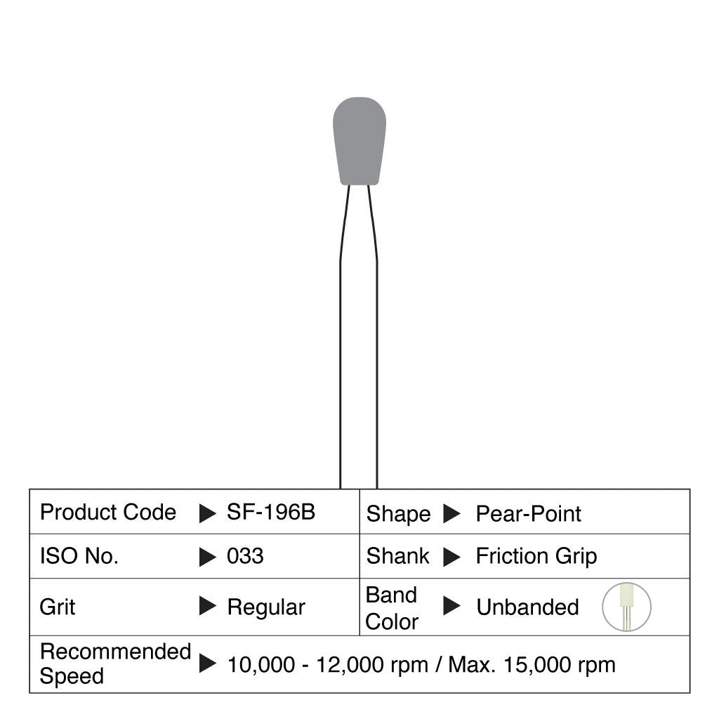 [WINTER] Shofu Composite Pear-Point FG #0196B 12/Box