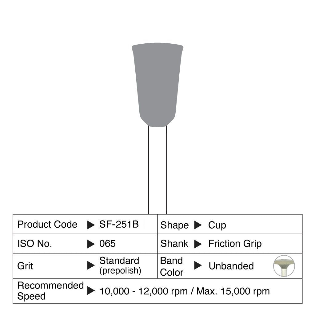 Shofu Ceramiste Standard Cup FG #0251B 12/Box