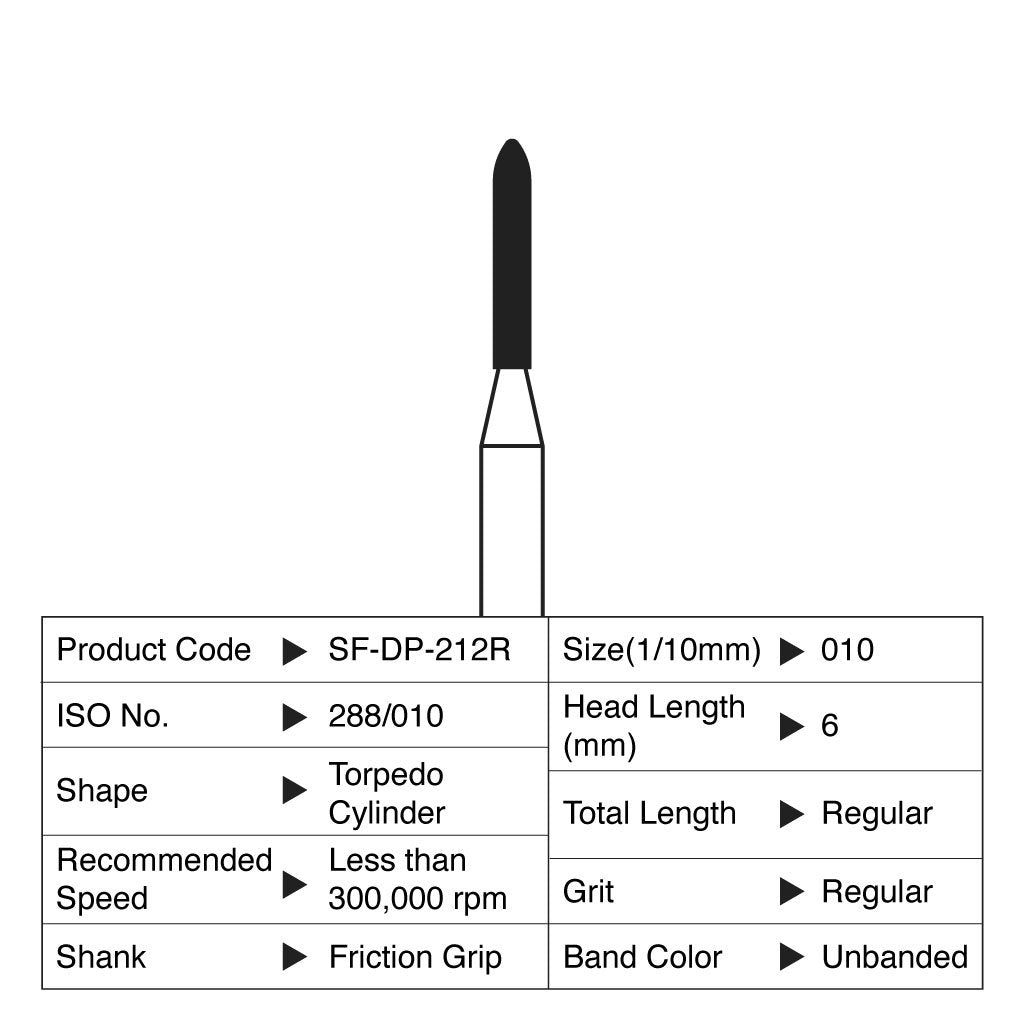 [WINTER] Shofu Diamond Point FG Regular Grit #212R 10/Box