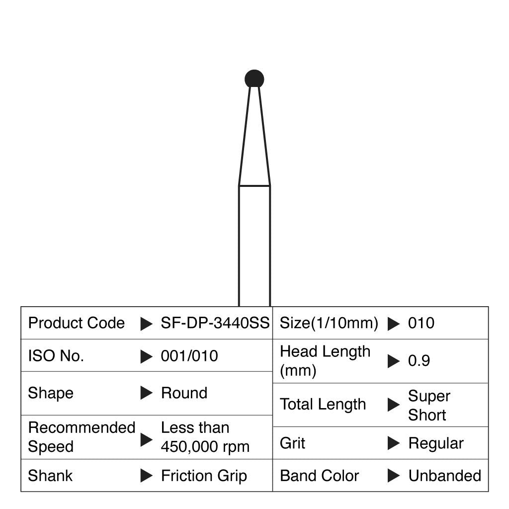 [WINTER] Shofu Diamond Point FG Regular Grit #3440SS 10/Box