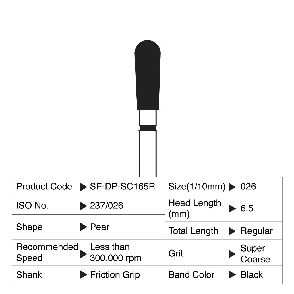 [WINTER] Shofu Diamond Point FG Super Coarse Grit #SC165R 10/Box