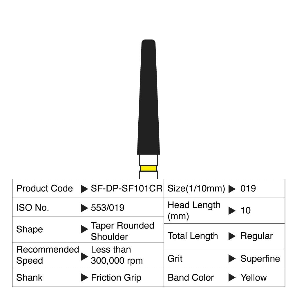 [WINTER] Shofu Diamond Point FG Superfine Grit #SF101CR 10/Box