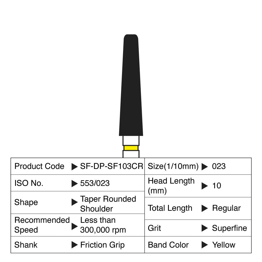 [WINTER] Shofu Diamond Point FG Superfine Grit #SF103CR 10/Box