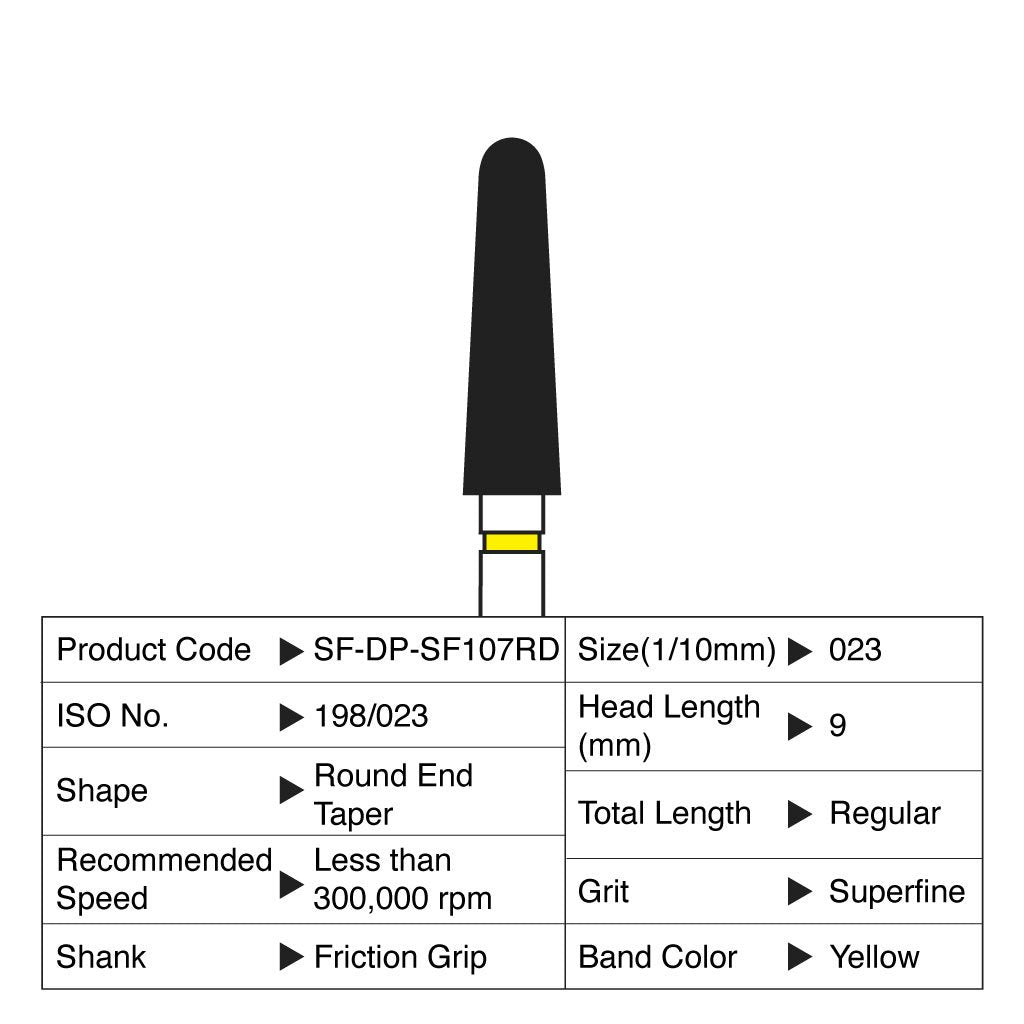 [WINTER] Shofu Diamond Point FG Superfine Grit #SF107RD 10/Box