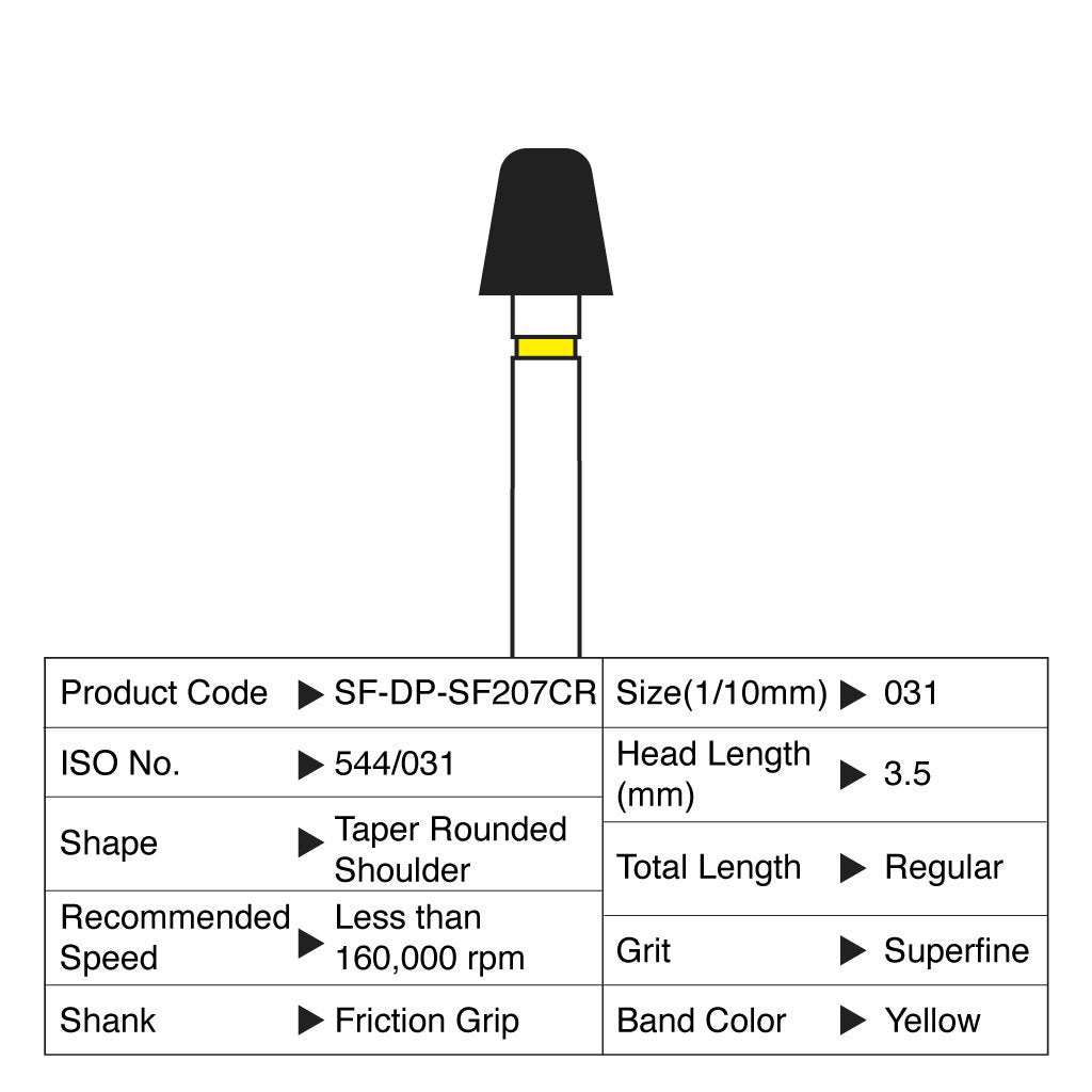 [WINTER] Shofu Diamond Point FG Superfine Grit #SF207CR 10/Box