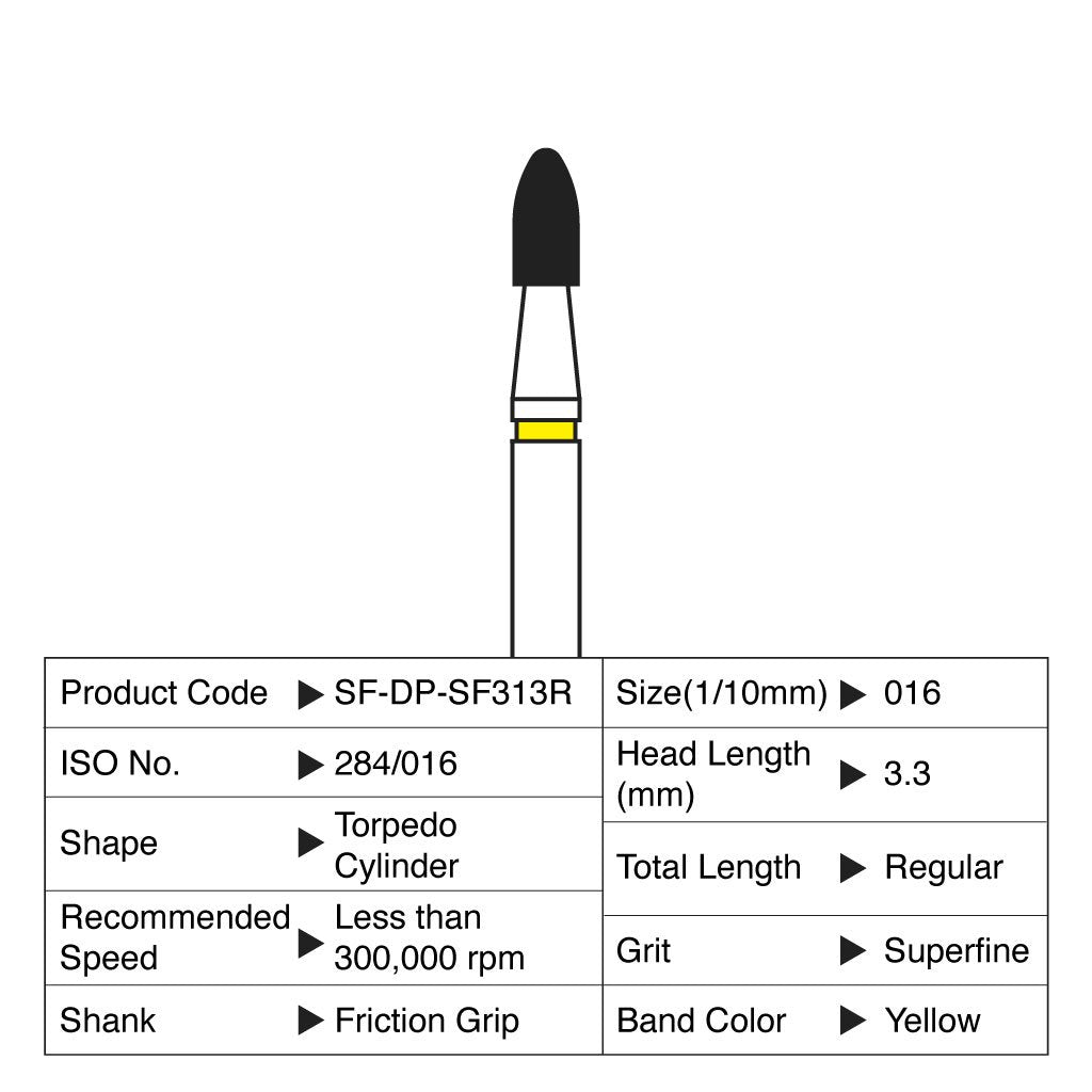 [WINTER] Shofu Diamond Point FG Superfine Grit #SF313R 10/Box