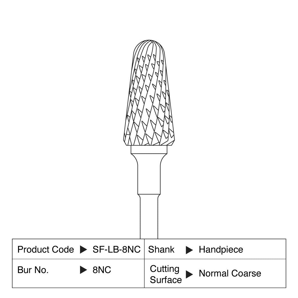 Shofu Lab Carbide Bur HP #8NC 1/Case